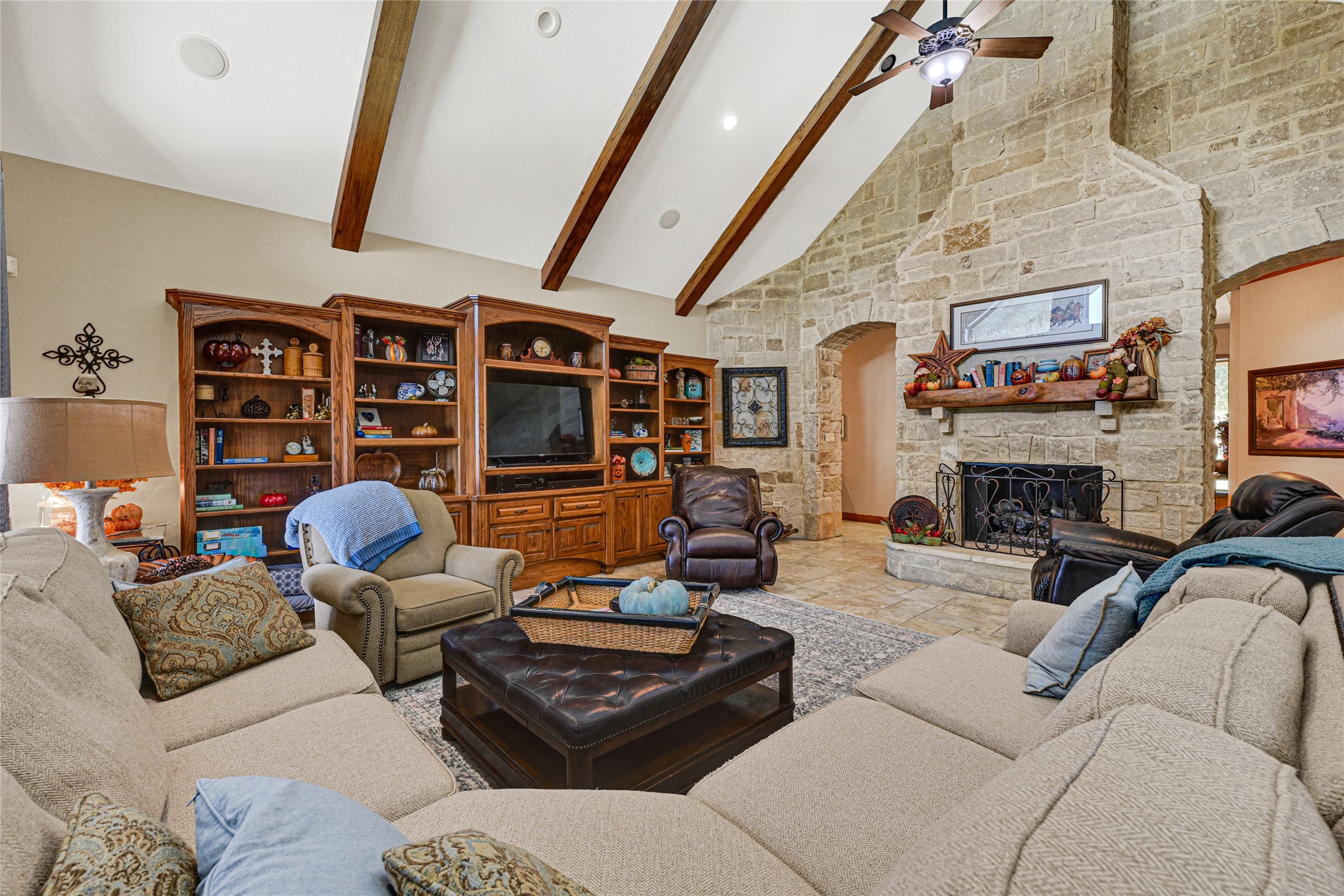 4800 Katy Hockley Road Katy, TX 77493 - Photo 11 of 24 a living room with furniture and a fireplace