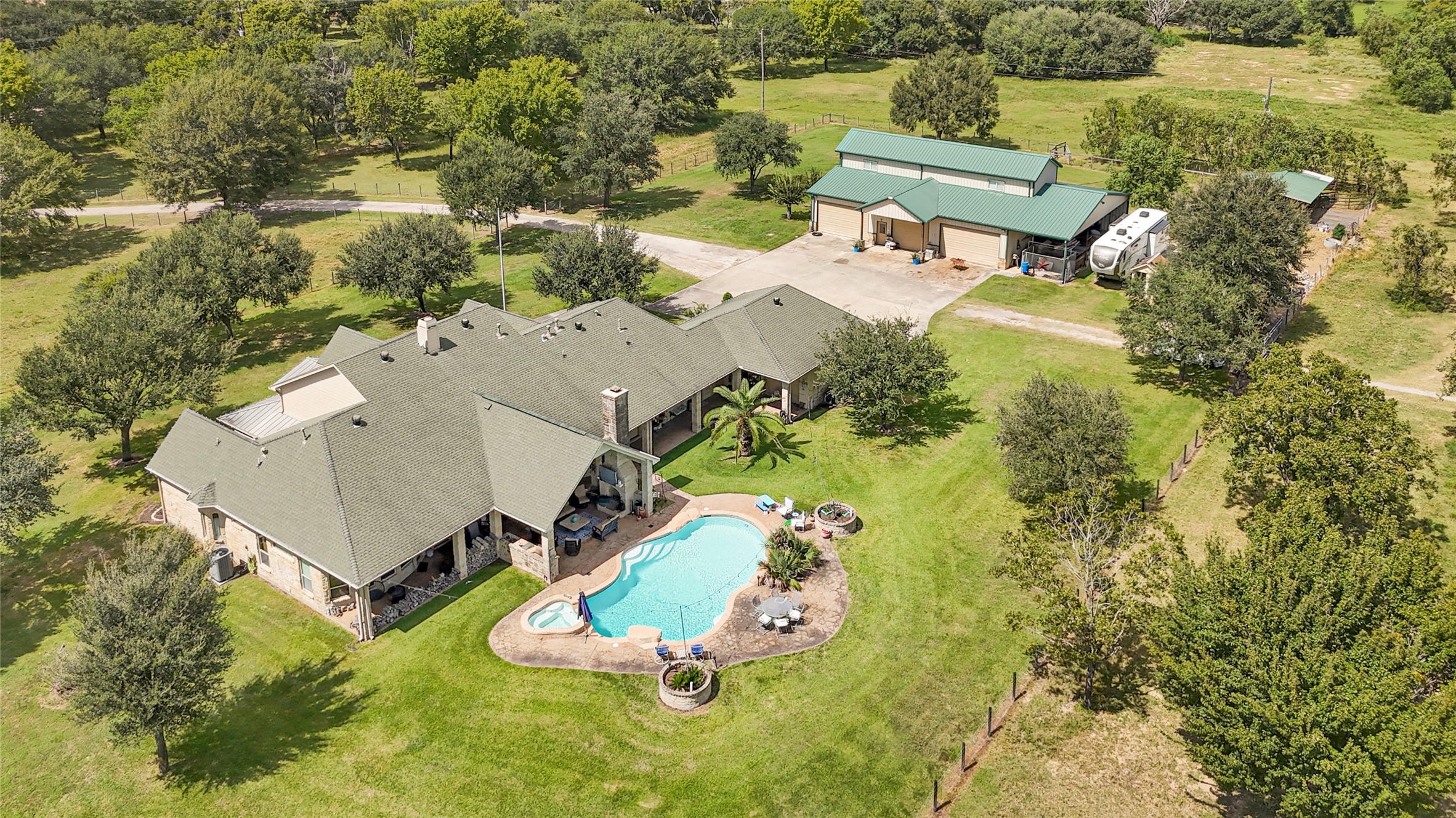 4800 Katy Hockley Road Katy, TX 77493 - Photo 19 of 24 an aerial view of a house with a swimming pool
