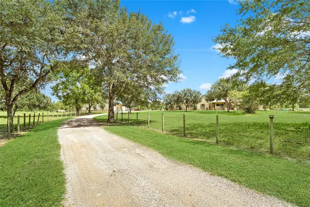 a view of a park and entertaining space
