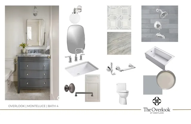 a bathroom with a sink vanity and mirror