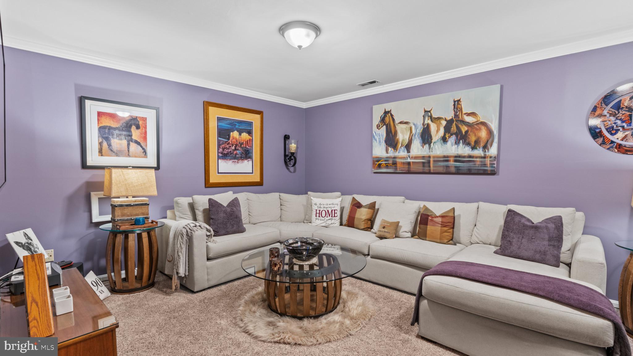 12083 Edgemere Circle Reston, VA 20190 - Photo 21 of 32 Rec room area with carpet floors.