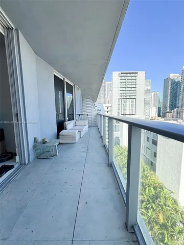 a view of balcony with couch