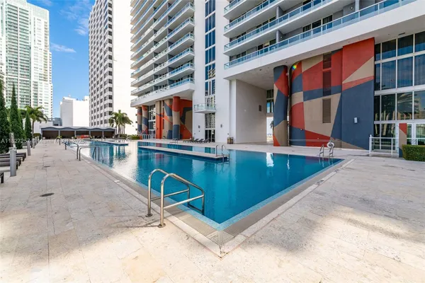 an outdoor view with patio