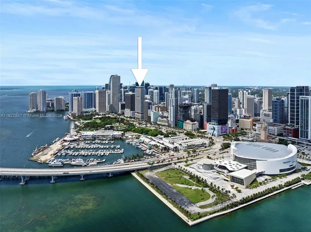 a view of a lake with a city