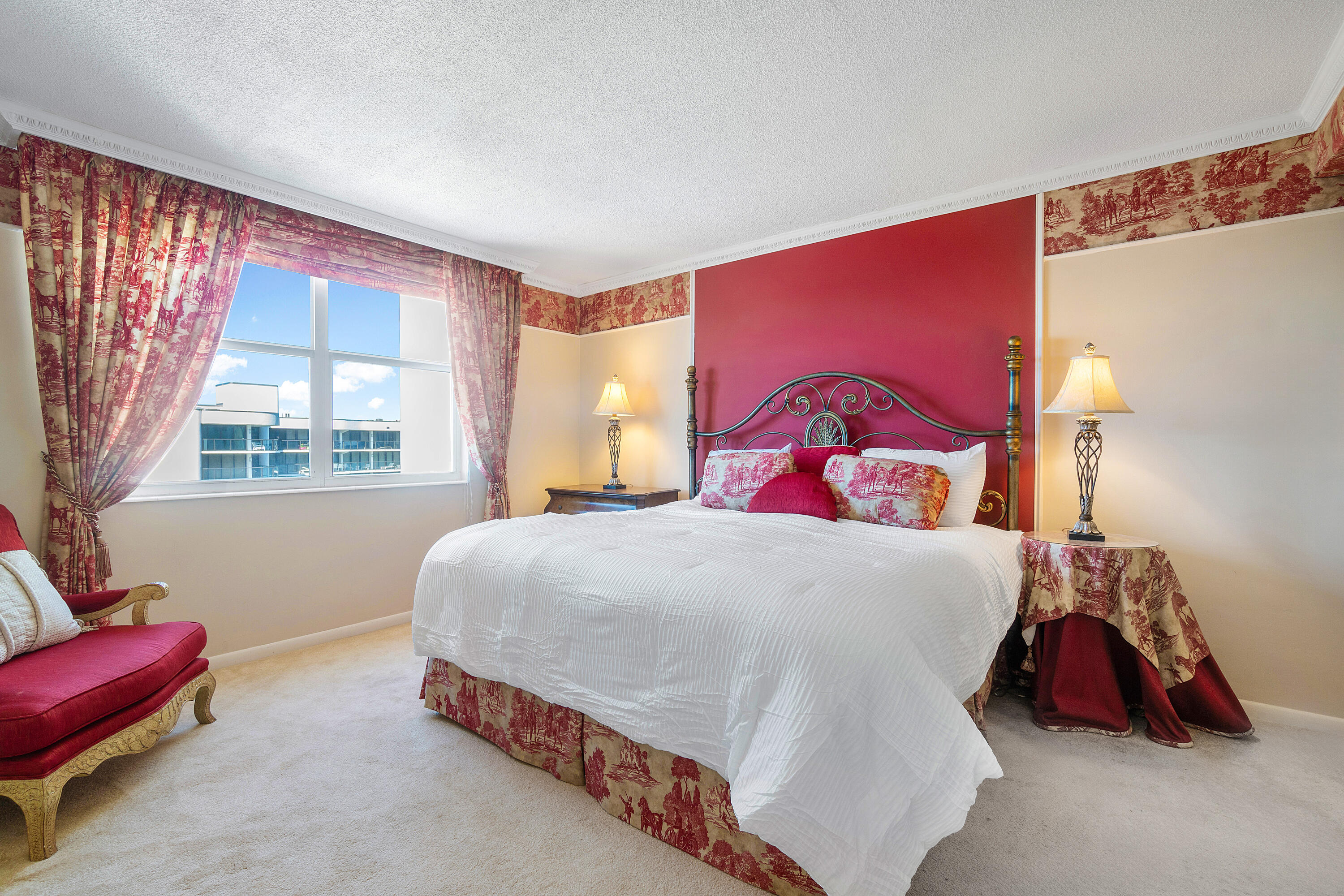 3450 South Ocean Boulevard, Unit 625 Palm Beach, FL 33480 - Photo 15 of 43 a bedroom with a bed and window