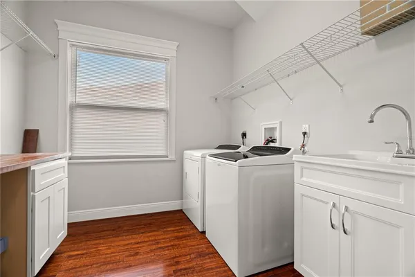 a room with storage and utility