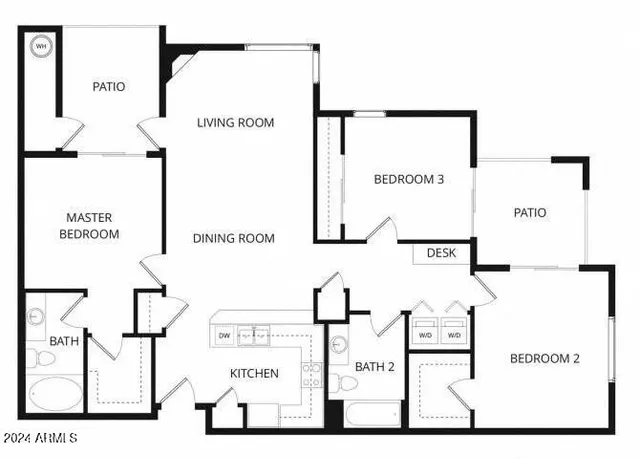$1,965 | 1033 North Parkside Drive, Unit 3, Tempe, AZ 85008