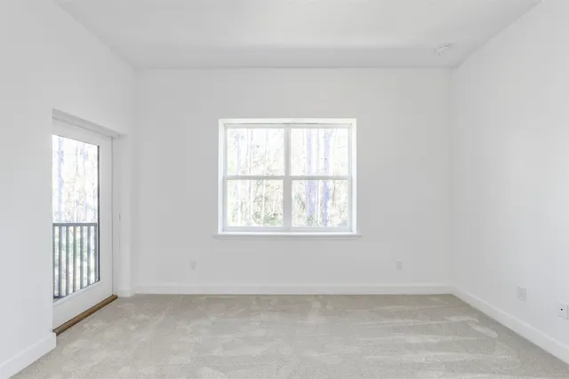 an empty room with a window