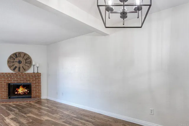 a view of a livingroom with a fireplace