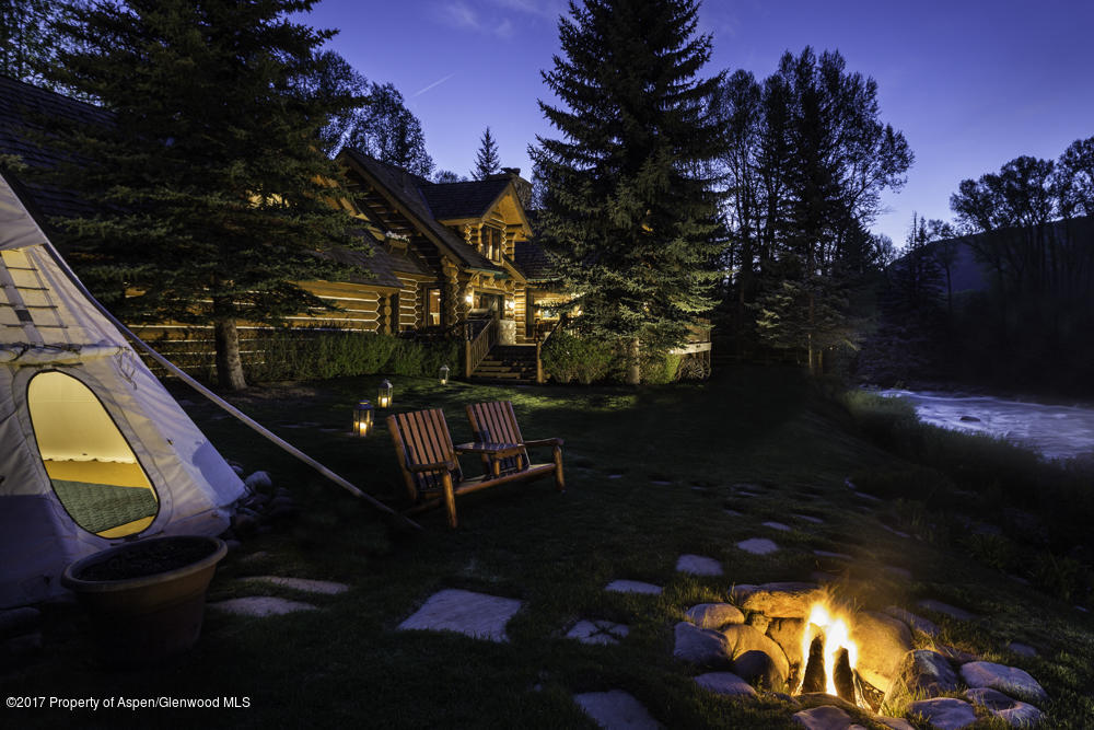 770 Twining Flats Road Woody Creek, CO 81611 - Photo 4 of 59 770TwiningFlats-Exterior-Twilight-Back-2