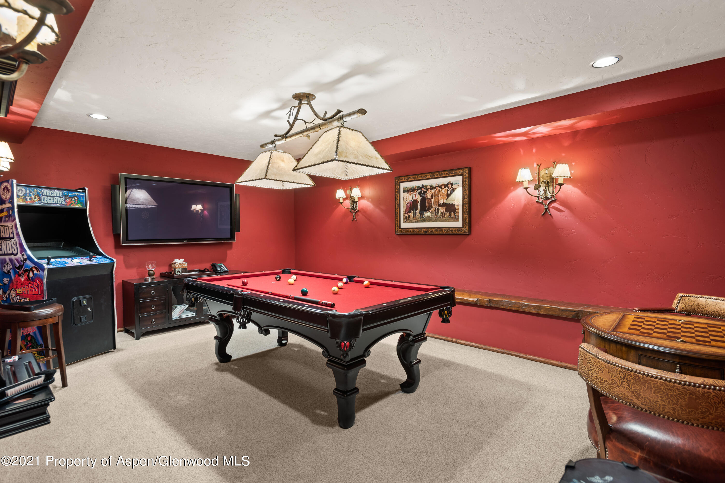 770 Twining Flats Road Woody Creek, CO 81611 - Photo 41 of 59 a room with furniture pool table and windows