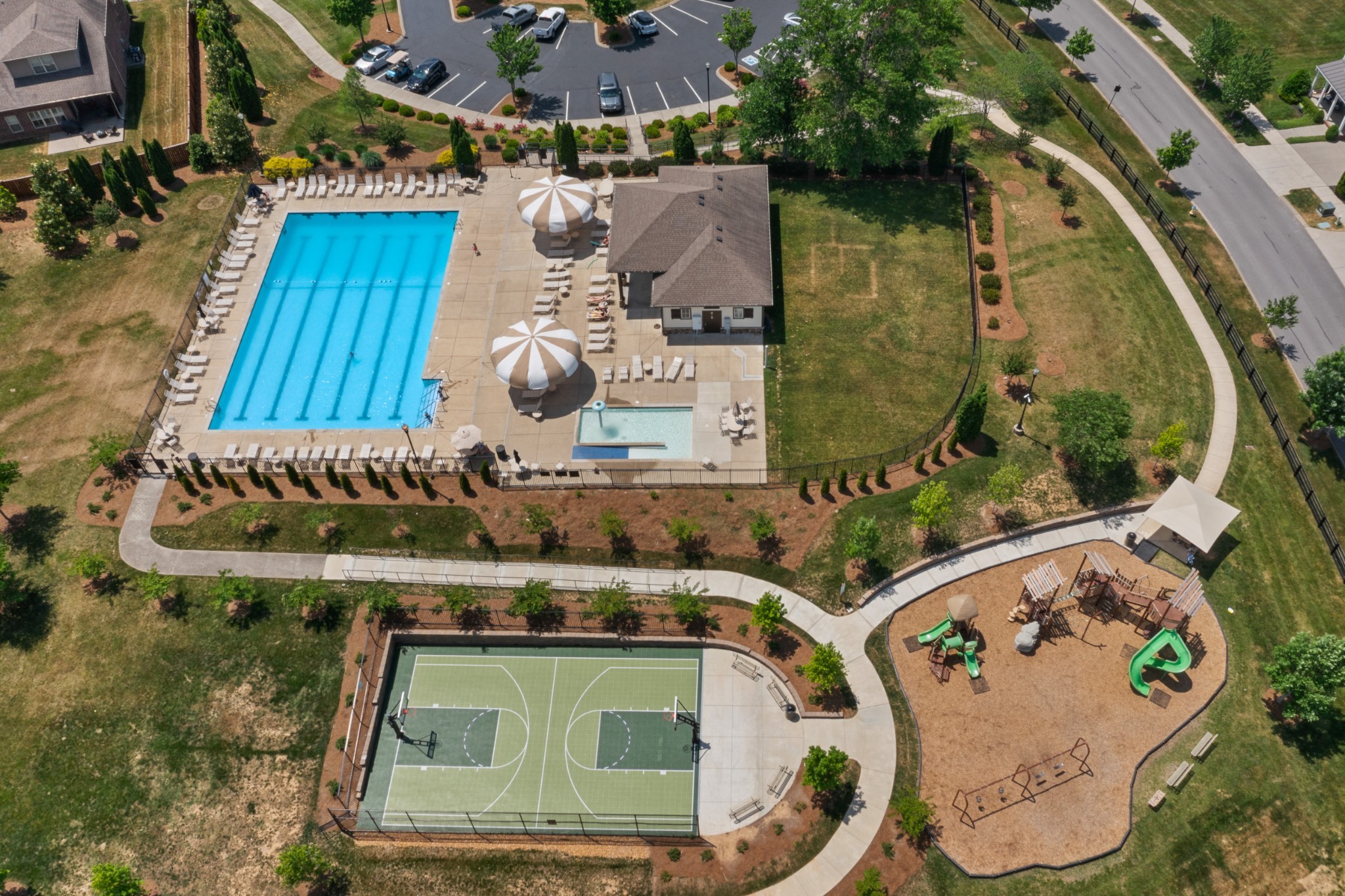 131 Alfred Ladd Road Franklin, TN 37064 - Photo 24 of 34 an aerial view of a house with a swimming pool