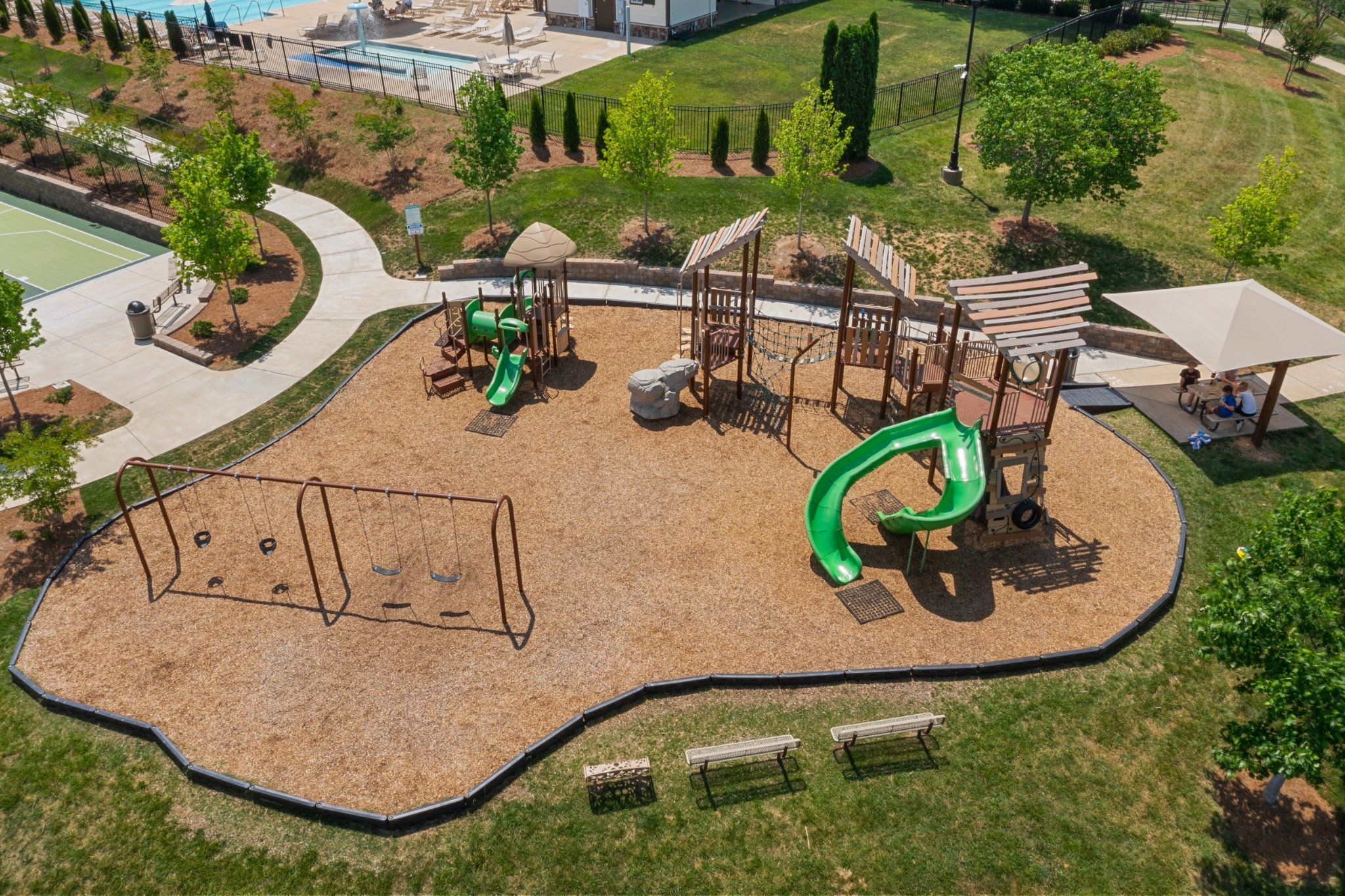 131 Alfred Ladd Road Franklin, TN 37064 - Photo 26 of 34 an aerial view of a house with garden space and car parked