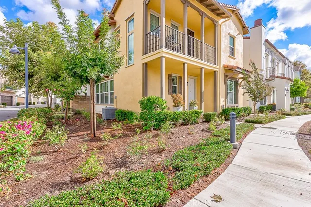 a view of a building with garden