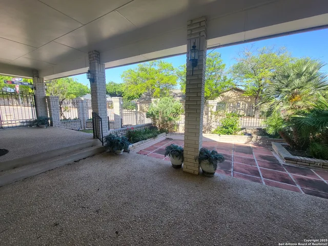 a view of backyard with green space