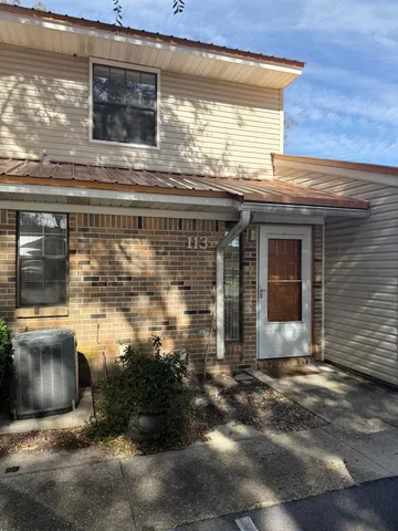 a view of a door of the house