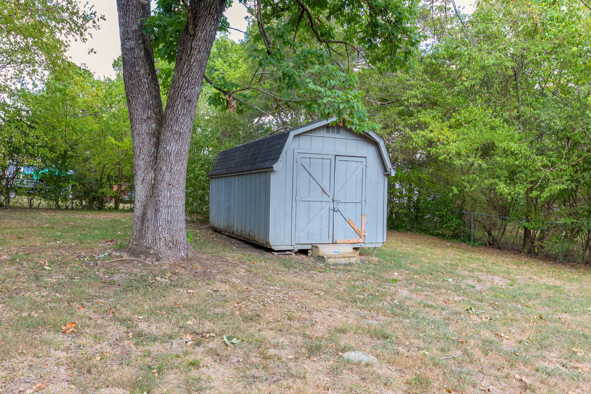 229 Manzano Road Madison, TN 37115 - Photo 22 of 26 a view of backyard with a barn and large trees