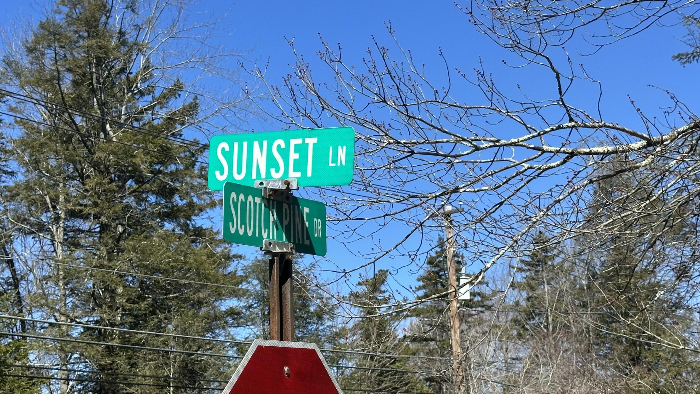 Corner of Sunset Dr and Scotch Pine Dr