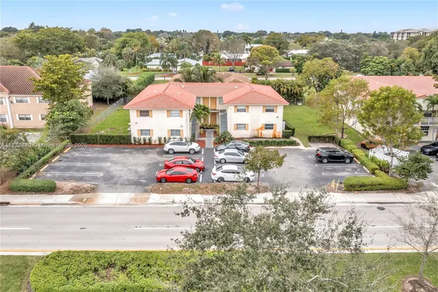 an aerial view of multiple house