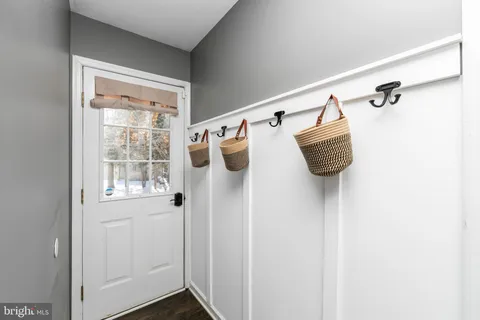 a view of walk in closet with window