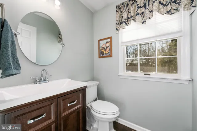 a bathroom with a sink a mirror and a toilet