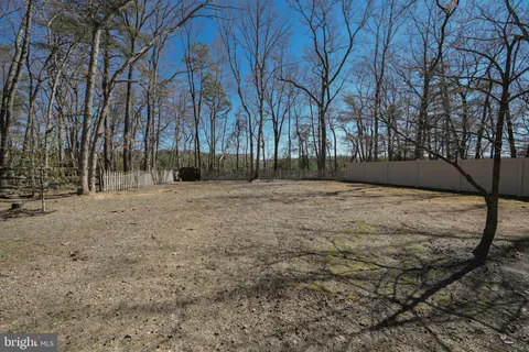 a backyard of a house with trees