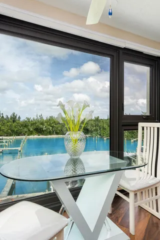 a view of a living room and dining room