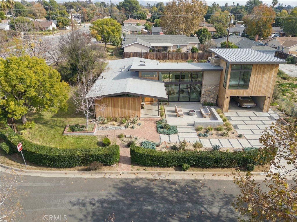 2550 Catherine Road Altadena, CA 91001 - Photo 12 of 65 a aerial view of a house with a garden and sitting area