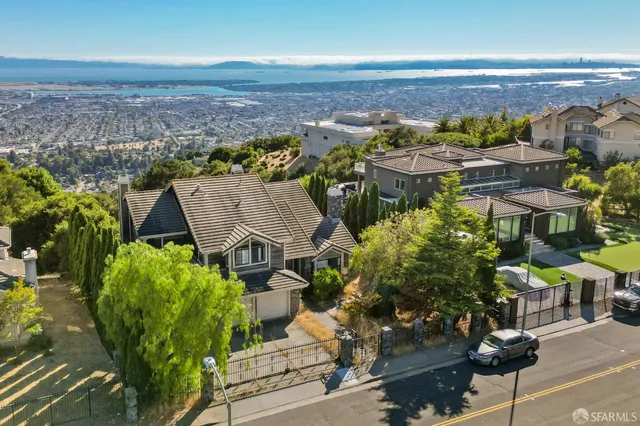 an aerial view of multiple house