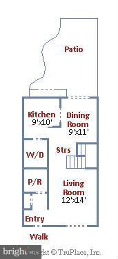 2230 White Cornus Lane Reston, VA 20191 - Photo 27 of 28 Main level floor plan