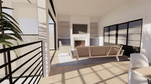 a living room with furniture and flat screen tv