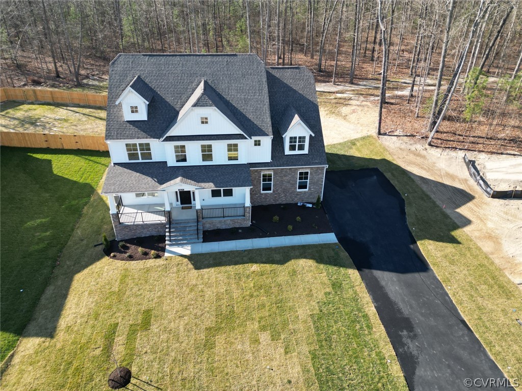 3825 Belspring Road Chester, VA 23831 - Photo 40 of 48 a aerial view of a house with swimming pool