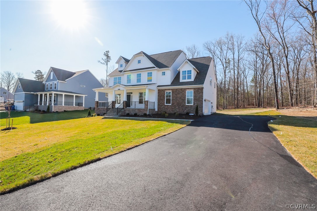 3825 Belspring Road Chester, VA 23831 - Photo 42 of 48 a view of a house with swimming pool and porch