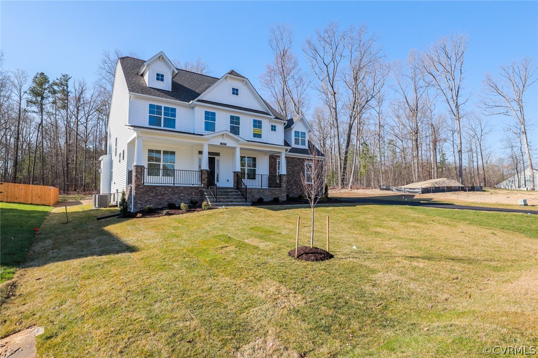 3825 Belspring Road Chester, VA 23831 - Photo 44 of 48 a swimming pool with outdoor seating and yard
