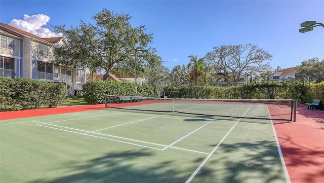 a view of lake view with a table and chairs