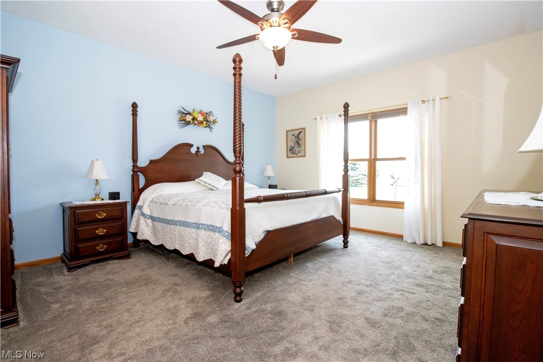 4281 Heyl Road Wooster, OH 44691 - Photo 9 of 32 Carpeted bedroom featuring ceiling fan