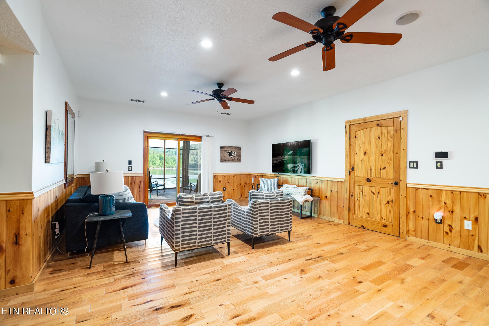 546 Bluff View Road New Tazewell, TN 37825 - Photo 29 of 60 a living room with furniture ceiling fan and a rug