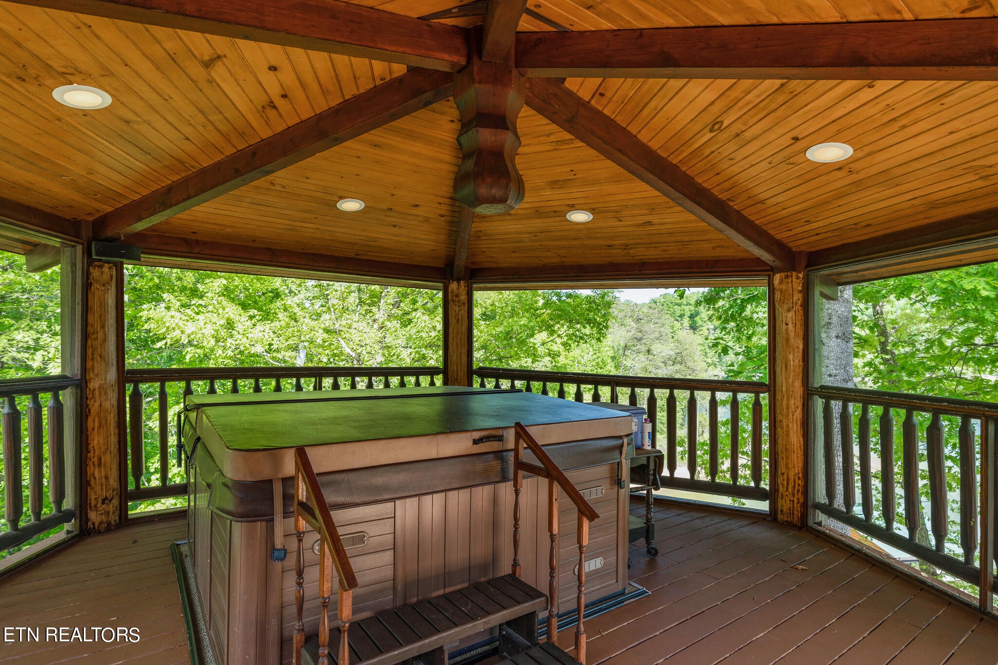 546 Bluff View Road New Tazewell, TN 37825 - Photo 49 of 60 a view of a two chairs in the roof deck