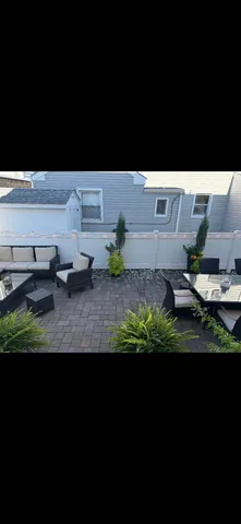 a view of an outdoor space and seating