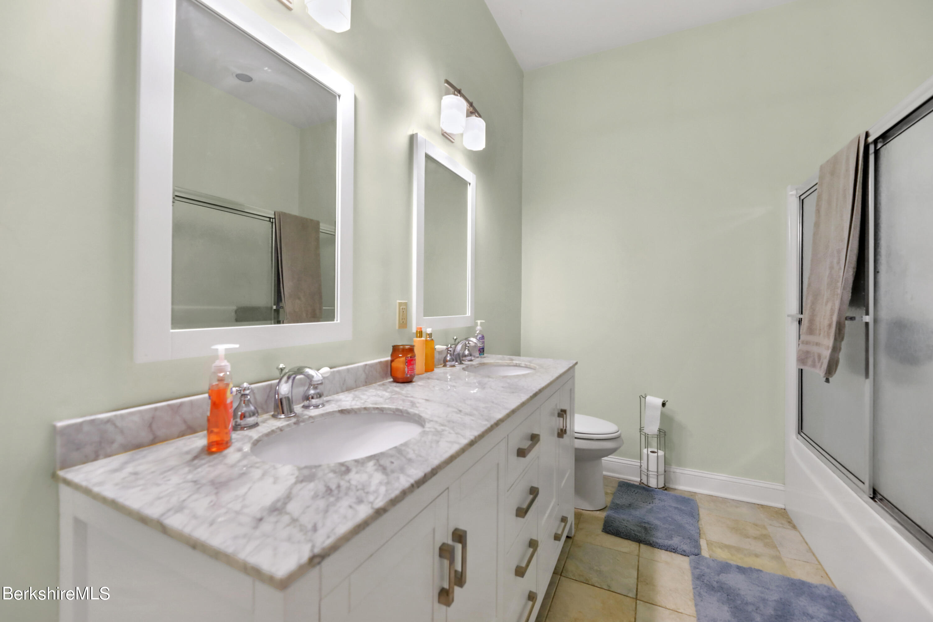 29 Main Street West Stockbridge, MA 01266 - Photo 15 of 51 a bathroom with a granite countertop sink and a mirror