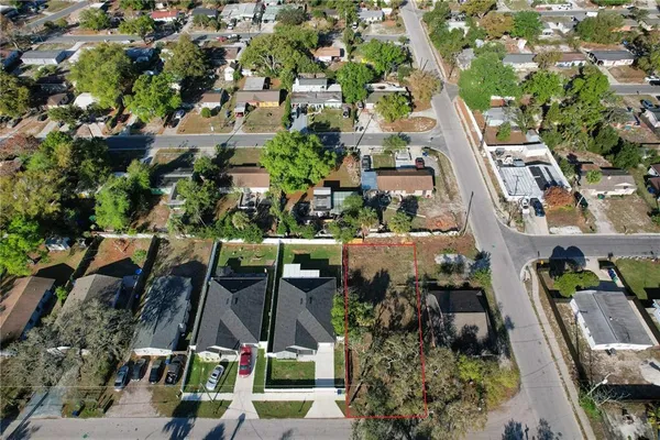an aerial view of multiple house