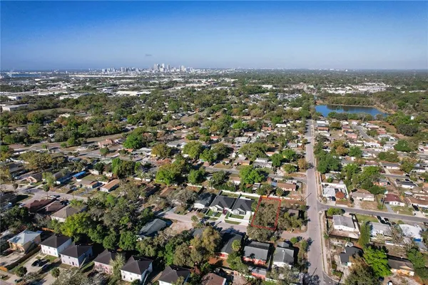 an aerial view of multiple house