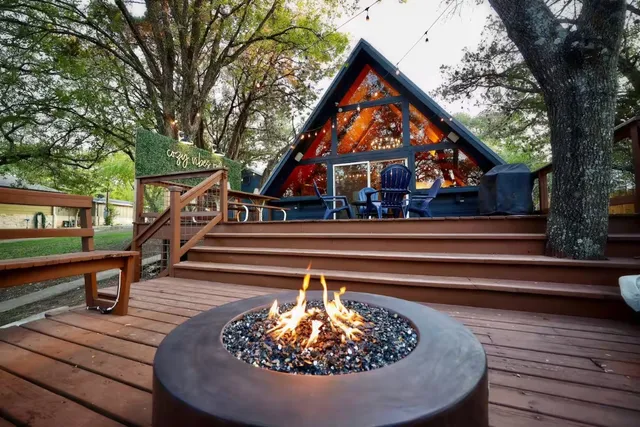 a view of outdoor space deck and tree