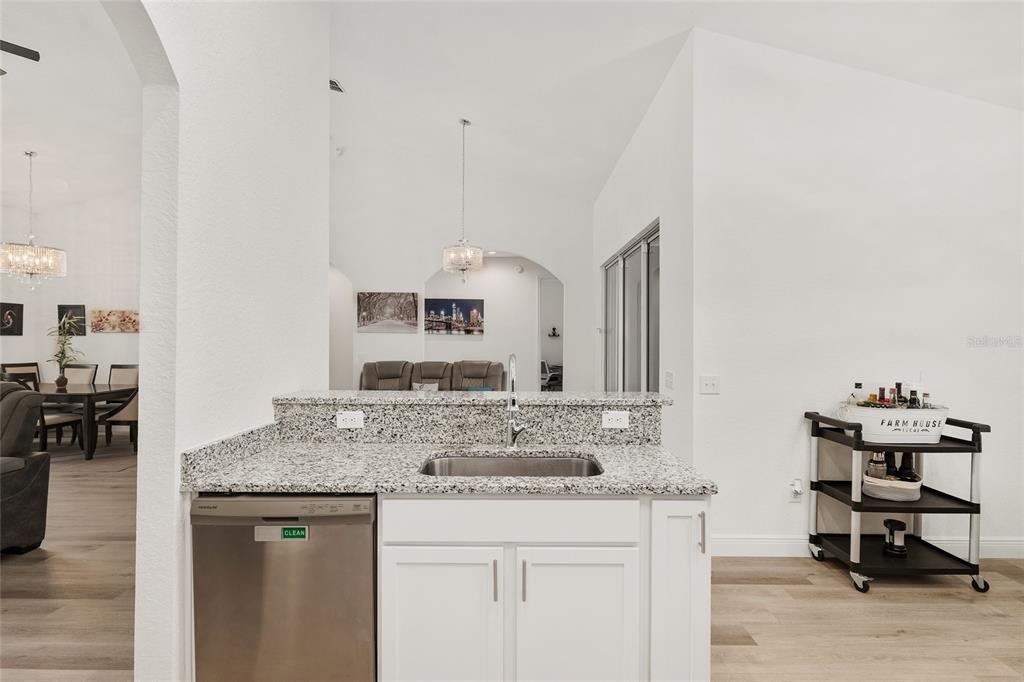 4321 Southwest 106th Place Ocala, FL 34476 - Photo 28 of 82 a view living room with granite countertop furniture and wooden floor