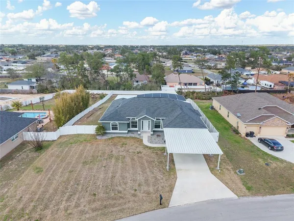 a view of a house with a patio