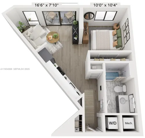 a view of a living room