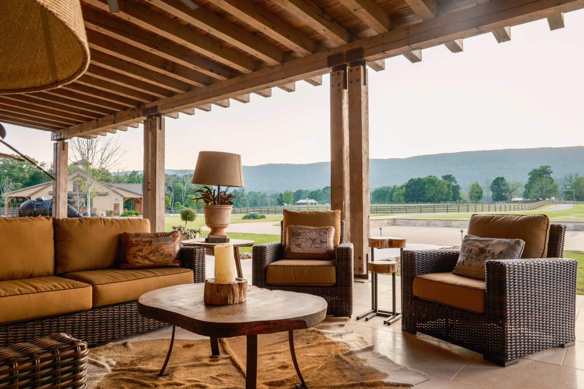 6971 West Cove Road Chickamauga, GA 30707 - Photo 28 of 100 a outdoor living space with patio furniture and a view of garden