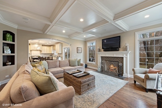 Undisclosed Address Deerfield, IL 60015 - Photo 11 of 34 a living room with furniture fireplace and a flat screen tv