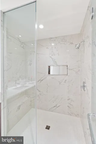 a view of a city with tall buildings