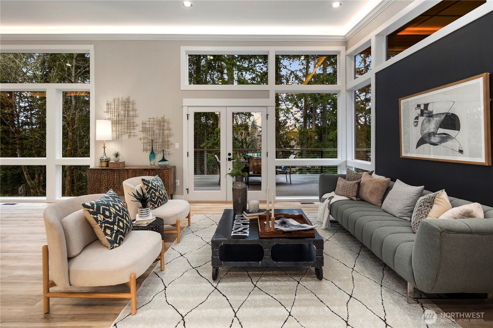 16250 Southeast Lake Moneysmith Road Auburn, WA 98092 - Photo 5 of 40 a living room with furniture and large window with outer view